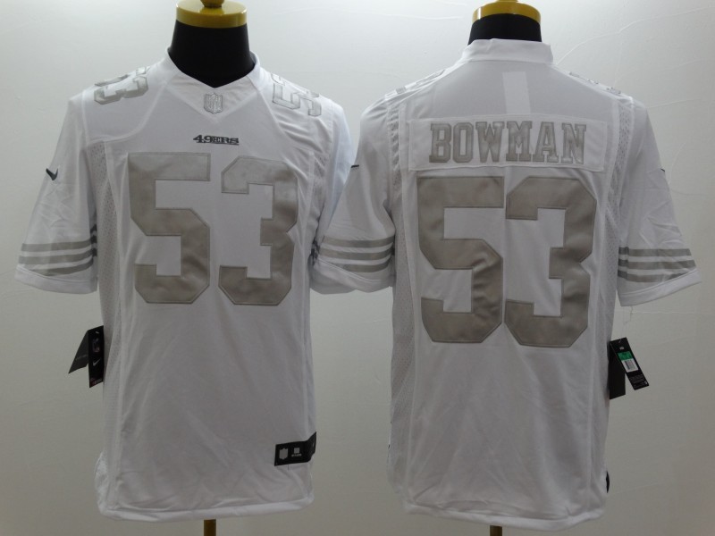 Men's San Francisco 49ers Navoro Bowman #53 White Jersey